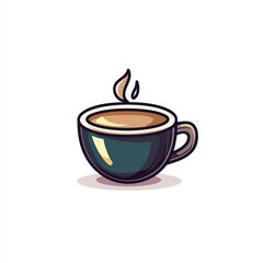 Fototapeta premium Design of cup of coffee icon logo illustration isolated on white background