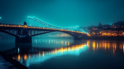 Obraz premium Urban Mystique Illustration with Cityscapes, Neon Lights, and Mysterious Atmosphere