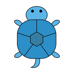 Tortoise free hand drawing illustration.