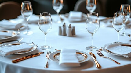 Elegant Dinner Table Setting: A Luxurious Dining Experience