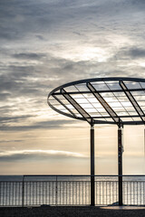 pier in the morning: detail