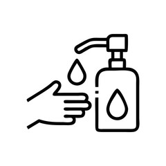 Hand Sanitizer Icon for Hygiene Branding.