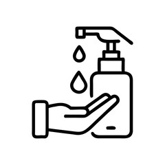 Hand Sanitizer Icon for Hygiene Branding.