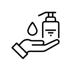 Hand Sanitizer Icon for Hygiene Branding.