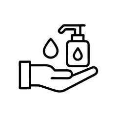 Hand Sanitizer Icon for Hygiene Branding.