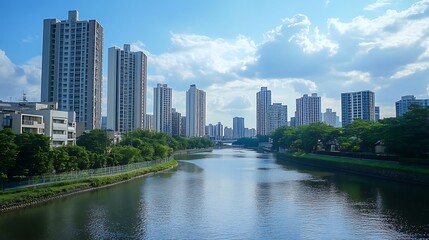 Urban Mystique Illustration with Cityscapes, Neon Lights, and Mysterious Atmosphere