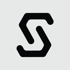 letter logo. s, j, or js. for brands, industries. solid design style. vector design template