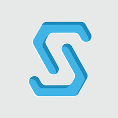 letter logo. s, j, or js. for brands, industries. colored flat design style. vector design template