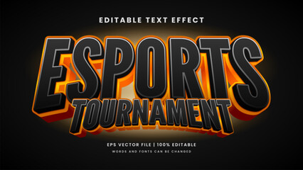 Esports tournament 3d editable text effect gaming style