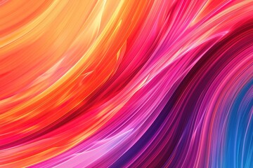 Fototapeta premium Colorful, abstract painting with a wave-like pattern