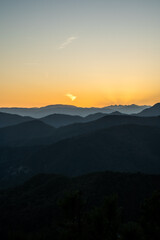 sunset over the mountains