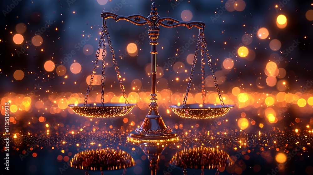 Poster digital scale balancing positive and negative words in sentiment analysis document