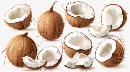 Transparent PNG of a Set of Delicious Coconuts – Perfect for Tropical and Food Designs"
"Clear PNG Image of a Set of Fresh Coconuts – Ideal for Culinary and Exotic Projects"