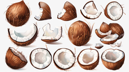 Transparent PNG of a Set of Delicious Coconuts – Perfect for Tropical and Food Designs"
"Clear PNG Image of a Set of Fresh Coconuts – Ideal for Culinary and Exotic Projects"