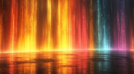 Glowing Emotional Spectrum for Sentiment Analysis Concept with Colorful Algorithms