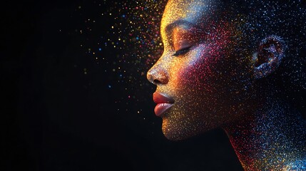 Glowing Emotional Spectrum Depicting Sentiment Analysis in Natural Language Processing