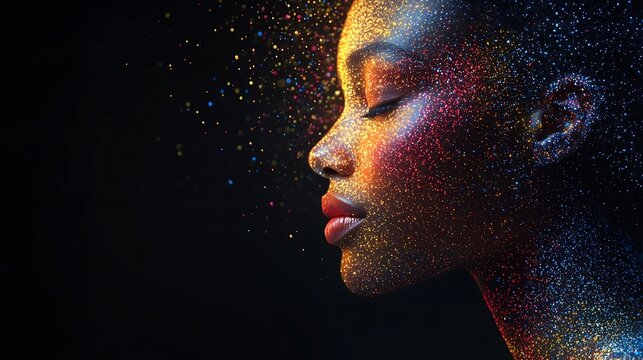 Glowing Emotional Spectrum Depicting Sentiment Analysis in Natural Language Processing