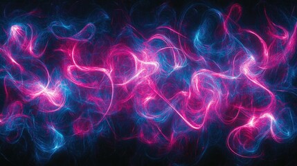 Fototapeta premium Abstract Pink and Blue Energy Swirls: A Digital Art Creation