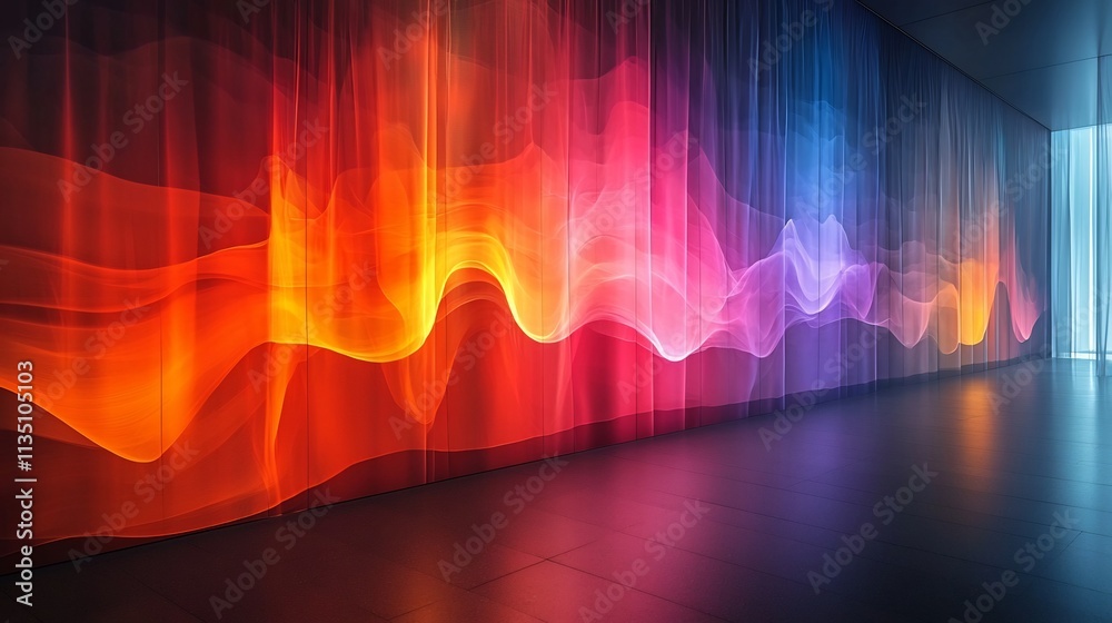 Poster vibrant sentiment analysis visualization on touchscreen display showcasing dynamic customer feedback
