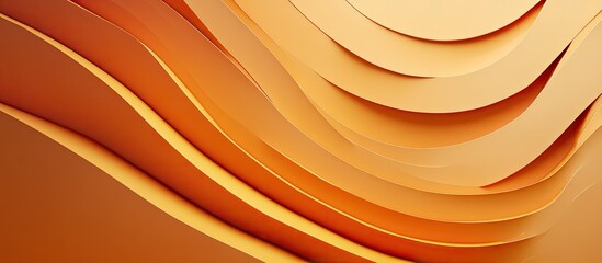Abstract orange wave layers background.