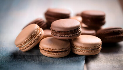 stack, of, macaroon, macaron, dessert, mocha, mousse, color, of, the, year, 2025, french, cake, food, new, cookie, sweet, macaroons, biscuit, delicious, macarons, snack, traditional, cookies, pastry, 