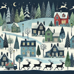 Vintage empty wooden background with a chrismas decorations. Copy space for text. Good for banners