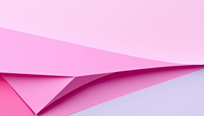 Abstract Pink and Lavender Paper Layers with Geometric Shapes and Soft Shadows