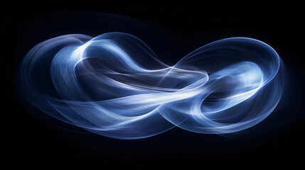Fototapeta premium Neon light swirl, abstract background. Generative AI