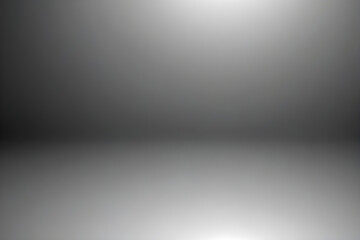 Empty grey gradient room background with spotlight effect
