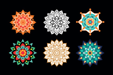 Traditional Mandala Designs - Colorful and Outline Patterns for Creative Projects 23