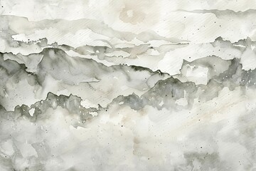 Obraz premium Painting of mountains with a cloudy sky