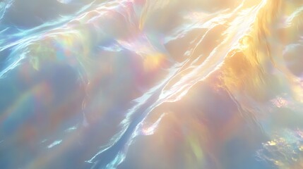 Holographic pastel rainbow background with irides