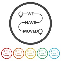 We have moved icon. Set icons in color circle buttons