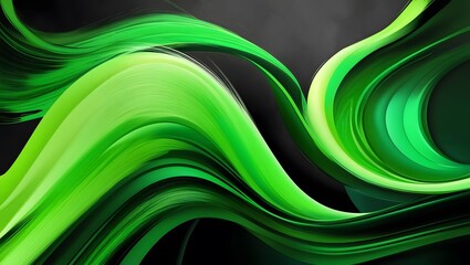 Obraz premium Abstract green Waves. Blend wave lines. Electric green light waves, Abstract green gradient flowing wave lines.