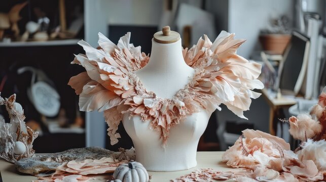 Creative DIY Halloween Costume Workshop with Fabric and Decorative Elements for Handmade Designs