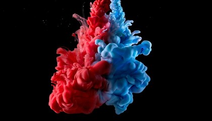 Obraz premium red and blue smoke