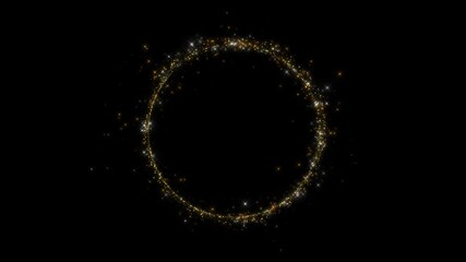 4K luxury Glitter Light circle trail Sparkling star dust spiral particle effect animation. holiday event transition, revealer logo title decoration. festival Christmas Diwali, Ramadan Intro Fireworks. - Powered by Adobe