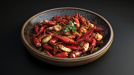 Delicious Sichuan cuisine with a little spicy crab claws