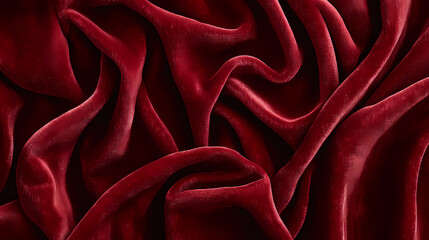 The luxurious texture of velvet curtains in a red hue, creating a soothing and elegant abstract background. Velvet. Illustration