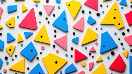 Vibrant Geometric Abstract Art: A Colorful Composition of Shapes