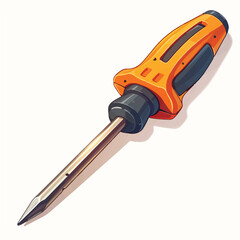 Illustration of a screwdriver and tools