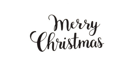 Celebrating the festive season with a cheerful Merry Christmas greeting on a simple white background