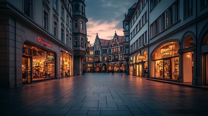 Fototapeta premium Urban Mystique Illustration with Cityscapes, Neon Lights, and Mysterious Atmosphere