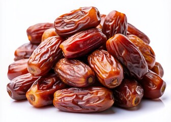 Obraz premium Set of Fresh Dates Isolated on White Background, Perfect for Culinary and Health-Related Projects, Showcasing Their Natural Color and Texture for Various Uses in Design and Marketing