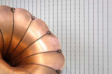 Trumpet of an old gramophone