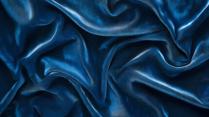 Fototapeta premium Blue velvet curtain backdrop, elegant drapery. Velvet. Illustration