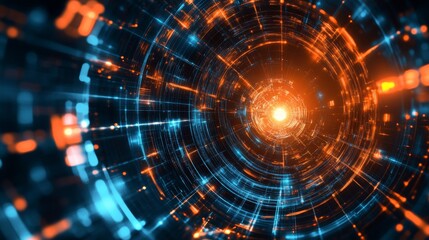 Obraz premium Compliance theme with abstract high speed technology, Abstract fractal illustration depicting future technology concepts Suitable as a design element for book covers presentation layouts & backgrounds