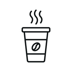 Coffee Paper Cup Icon offers versatile and stylish detailing, ideal for branding, packaging, and digital platforms