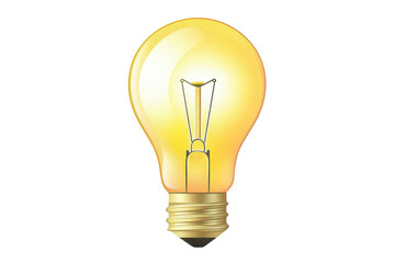 A glowing light bulb radiates warmth and illumination, symbolizing ideas and creativity.