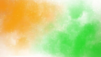 Indian Flag Greeting Card Wish Celebrate Indian Republic Day of India Background smoke and ink National Day on 15th August. Great for greeting card animation and celebrating India independence day.